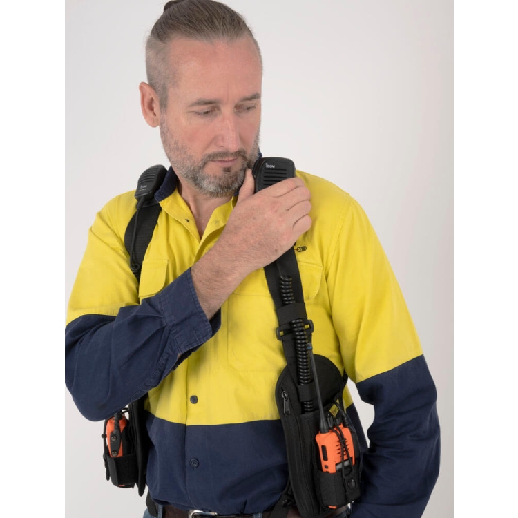 Two Ants Ghost Double Handheld Radio and Phone Concealed Holster Two Ants Ghost Double Handheld Radio and Phone Concealed Holster