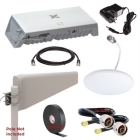 CelFi Go G41 In-Building Mobile Phone Repeater with RFI 11dBi Enclosed LPDA and a Low Profile Ceiling Antenna