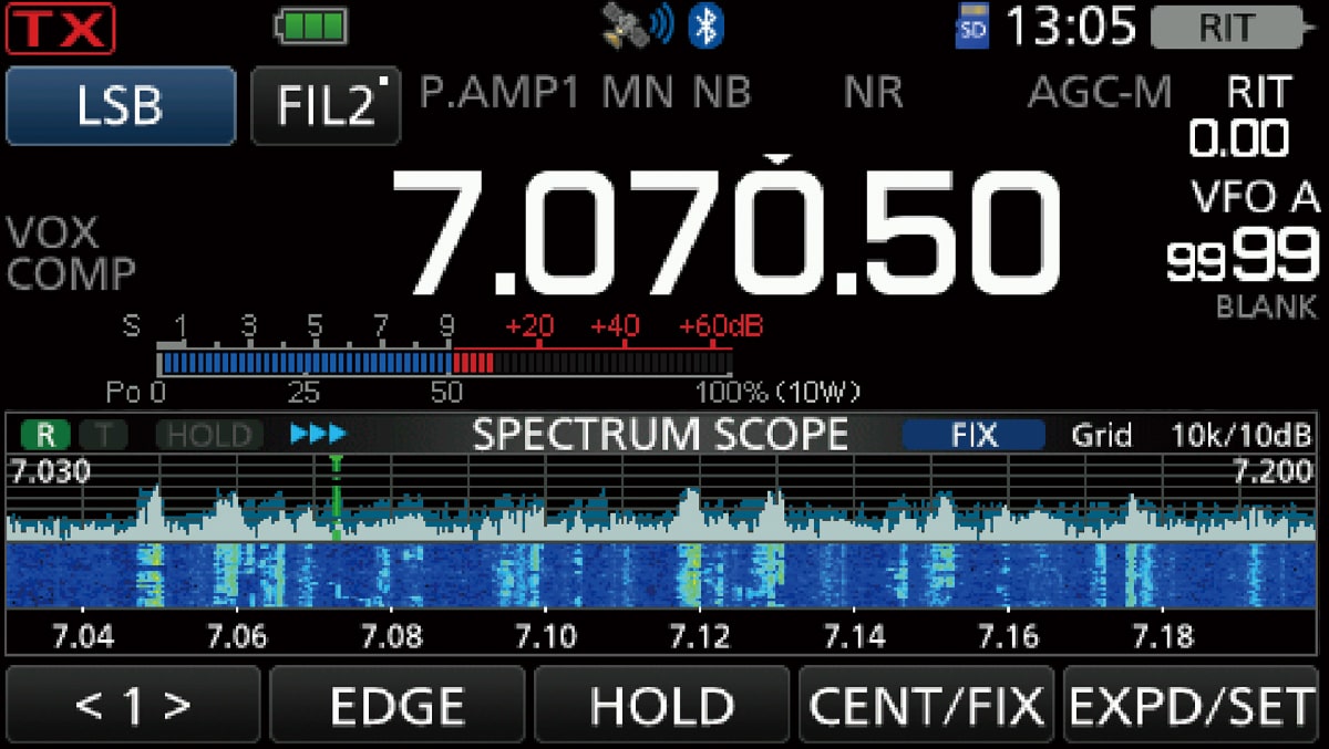 Icom IC-705 Portable Spectrum Scope
